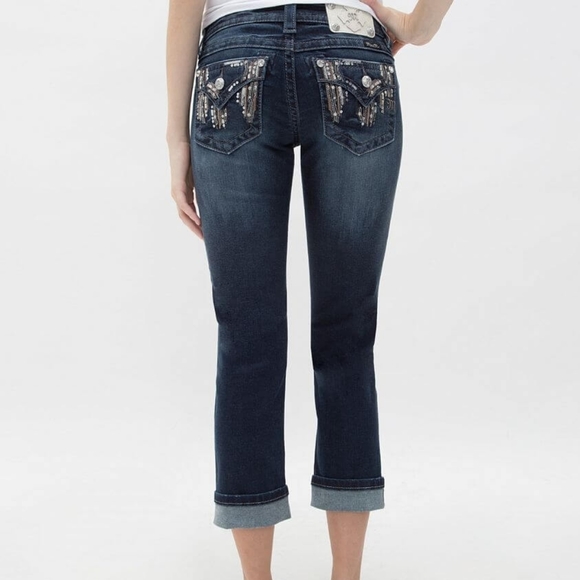 Miss Me Cropped Stretch Jean Capris - Picture 1 of 11